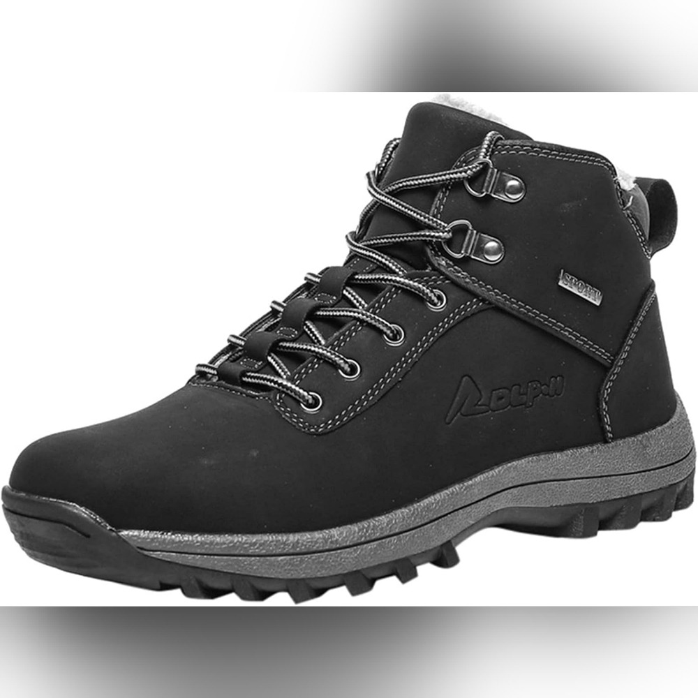 NEW Men's Hiking Boot (Black/Grey) - Generic